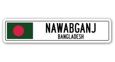 Plaque de rue en aluminium Nawabganj