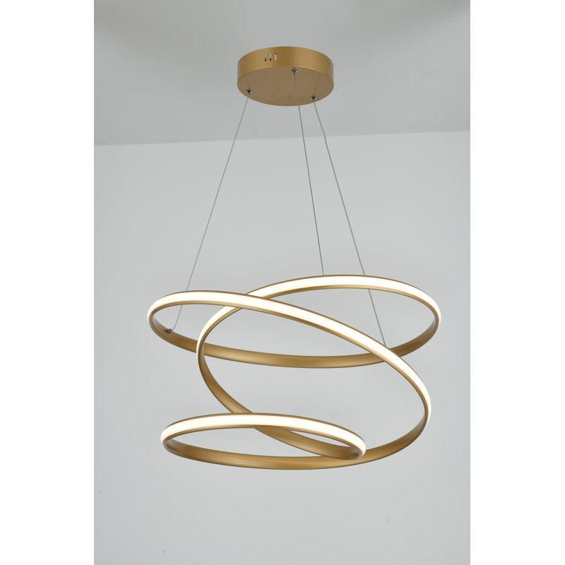 Hille 1 - Light Gold LED Geometric Pendant