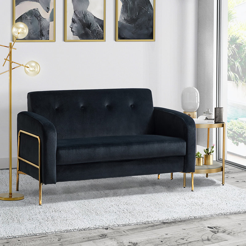 Fabric 49.97'' Reception Loveseat