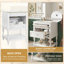 Meuble-lavabo de 24 po de conception rétro avec lavabo en céramique standard, blanc, 2 tiroirs et tablette ouverte, disposition de plomberie personnalisée, facile à nettoyer-130830793-130830797