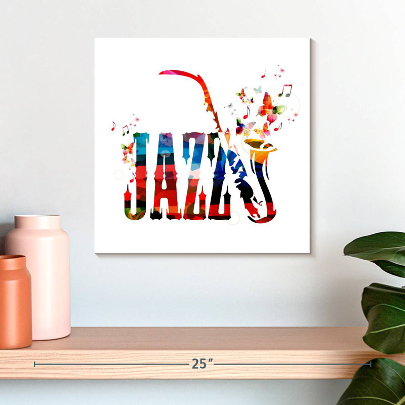 Jazz Typography, 16" H x 16" W