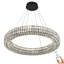Lustre annulaire en cristal noir de 40 pouces pour salon