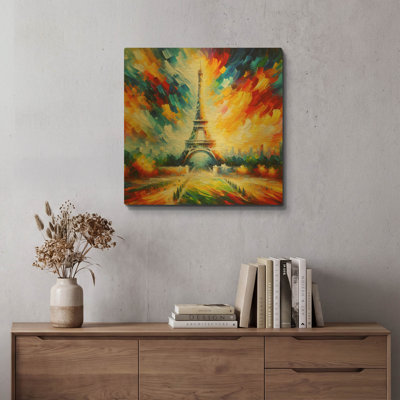  «Welcome To Paris» par Rich Monet, art mural en métal doré, 24 po x 24 po
