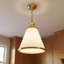 Luminaire suspendu conique à 1 lumière en nickel satiné Maldanado-19291625