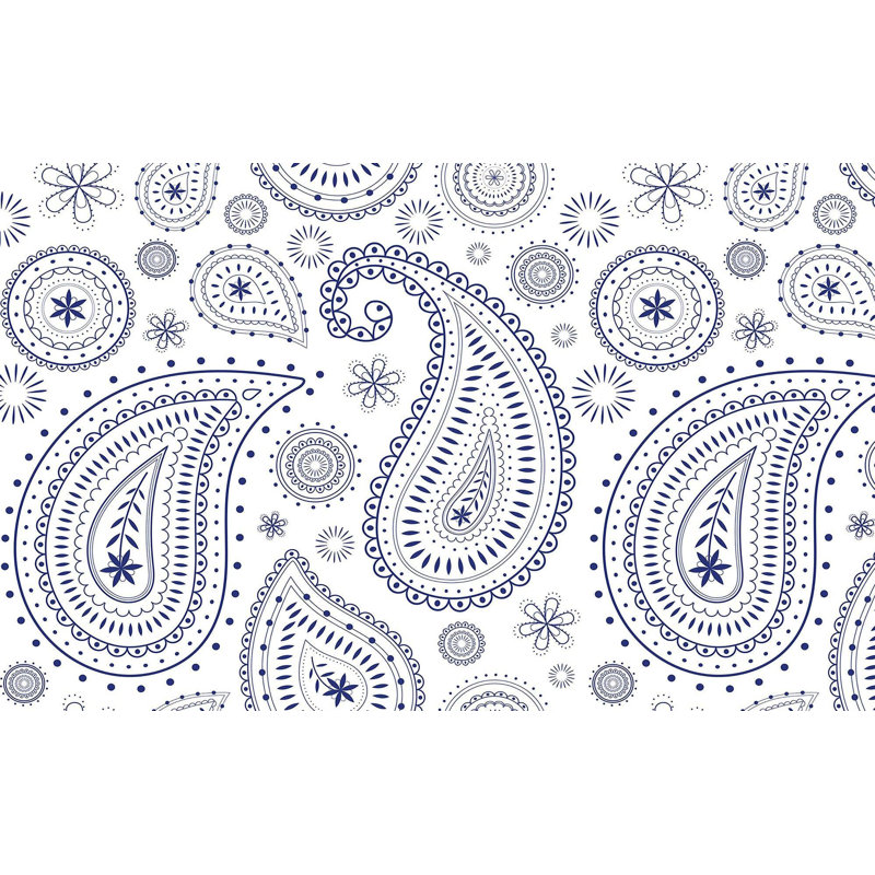 Premium Wallpaper Wall Mural - Paisley Pattern, 108" L x 150" W