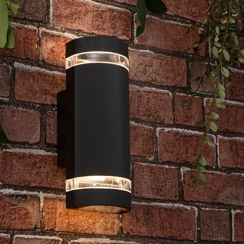 Rosedale Black 2 - Bulb Outdoor Armed Sconce, LED Bulb