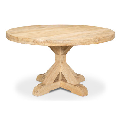 Oleski Round Solid Wood Dining Table
