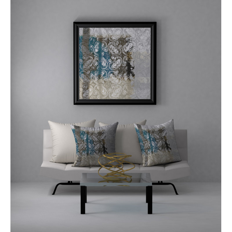 Abstract Reversible Throw Pillow, 20" x 20"