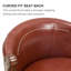 Tabouret de bar pivotant en cuir