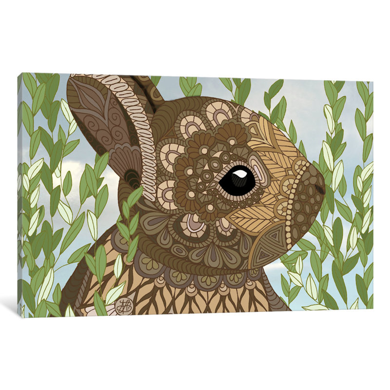 « baby lapin », art sur toile, H 12 po x l 18 po x P 1,5 po