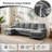 112" U-Shaped Sectional Sofa with Ottoman & 4 Seats-1009321371