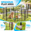 Parc pour chien 8 panneaux en métal avec porte verrouillable et durable 40 "H-135116629