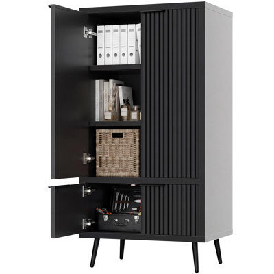 File Cabinet with Adjustable Shelves and Doors