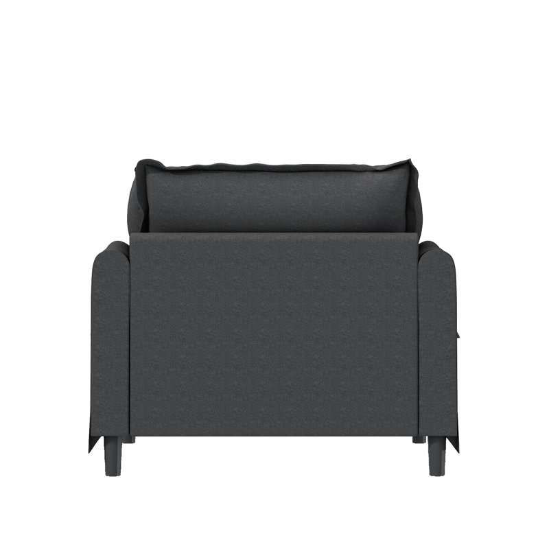 Fauteuil Modern, Grey Chenille