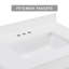 Meuble-lavabo simple 30 po avec lavabo, meuble-lavabo de ferme avec comptoir en céramique et porte de grange coulissante, 2 tiroirs, blanc