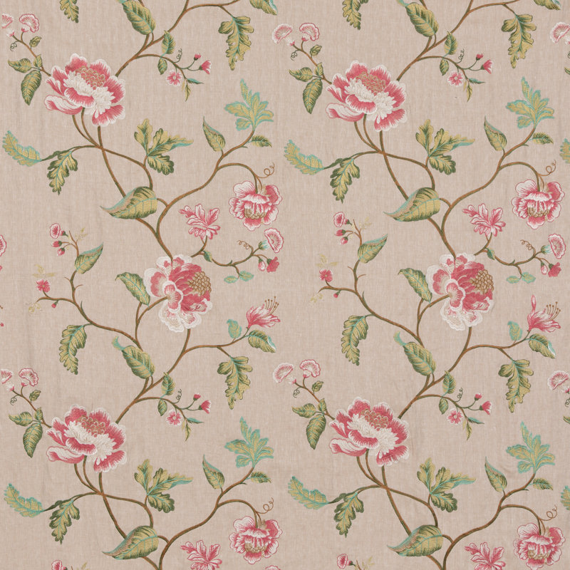 Ashmore Lavenham Fabric, Rose
