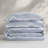 Premium 3-Piece King Cotton Bedding Sets, Blue Jacquard for Home