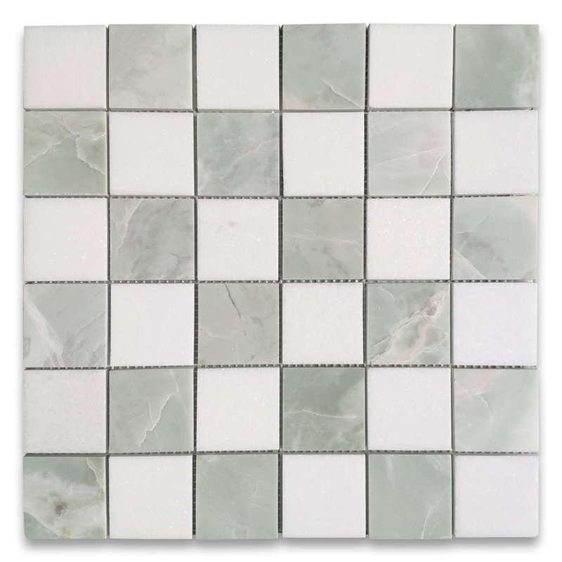 12" x 12" Marble Mosaic Sheet Subway Wall & Floor Tile