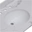 Lavabo de salle de bain encastrable ovale 19 po x 16 po en céramique de porcelaine blanche moderne avec trop-plein 19 po x 16 po