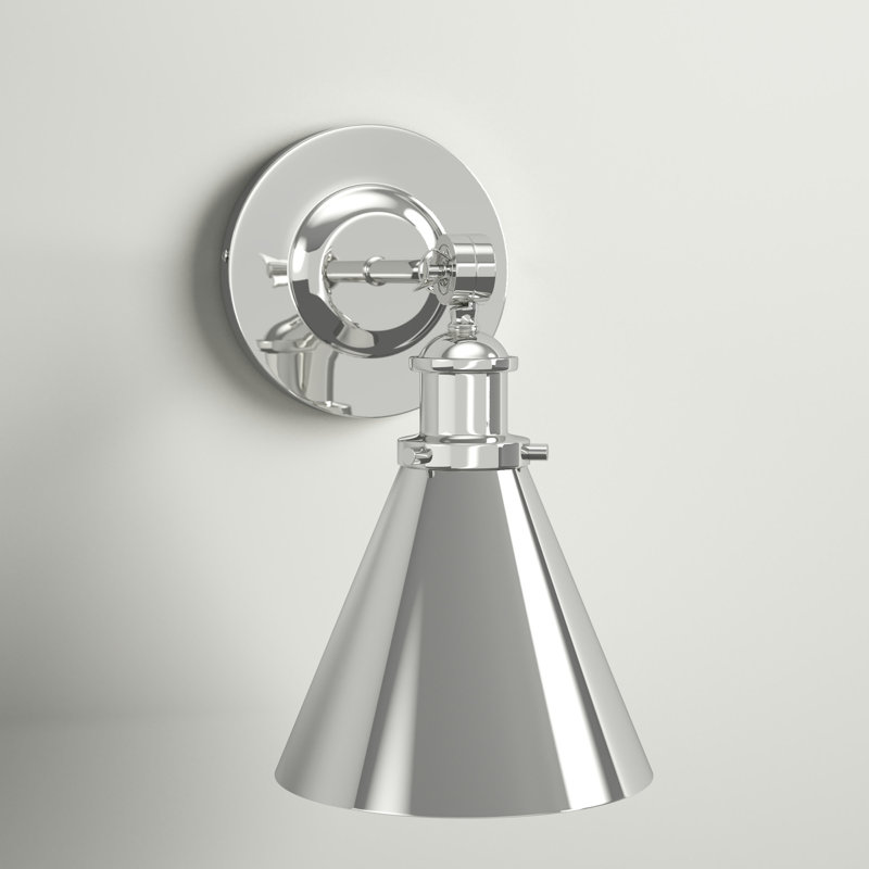 Kairi 1 - Light Dimmable Armed Sconce in Polished Nickel, Polished Nickel
