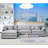 3-Seater Comfy Cloud Couches With Movable Ottoman