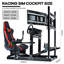 Cockpit simulateur de course Anman avec siège et moniteur triple compatible avec G920