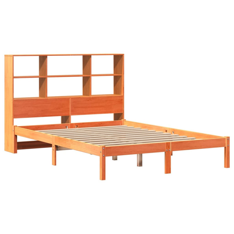 Choudhary Solid Wood Storage Bed, Kingsize (5'), Wax Brown