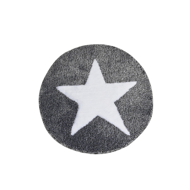 Luxury Acrylic Bathmat, Antibacterial & Non-Slip, 35.4 in Diameter | 100% Acrylic, Pile Height: 0.7-1.2 in | Machine Washable at 86°F, Soft & Durable Design for Bathroom Safety & Comfort