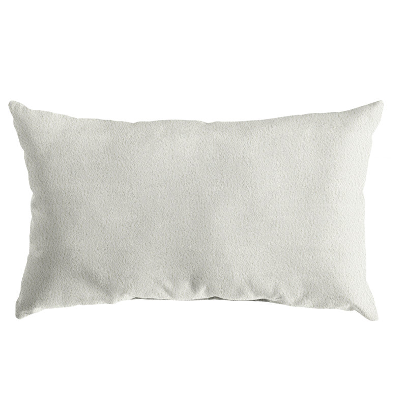  Housse et insert de coussin décoratif en polyester, H 16 po x l 26 po, Blanc