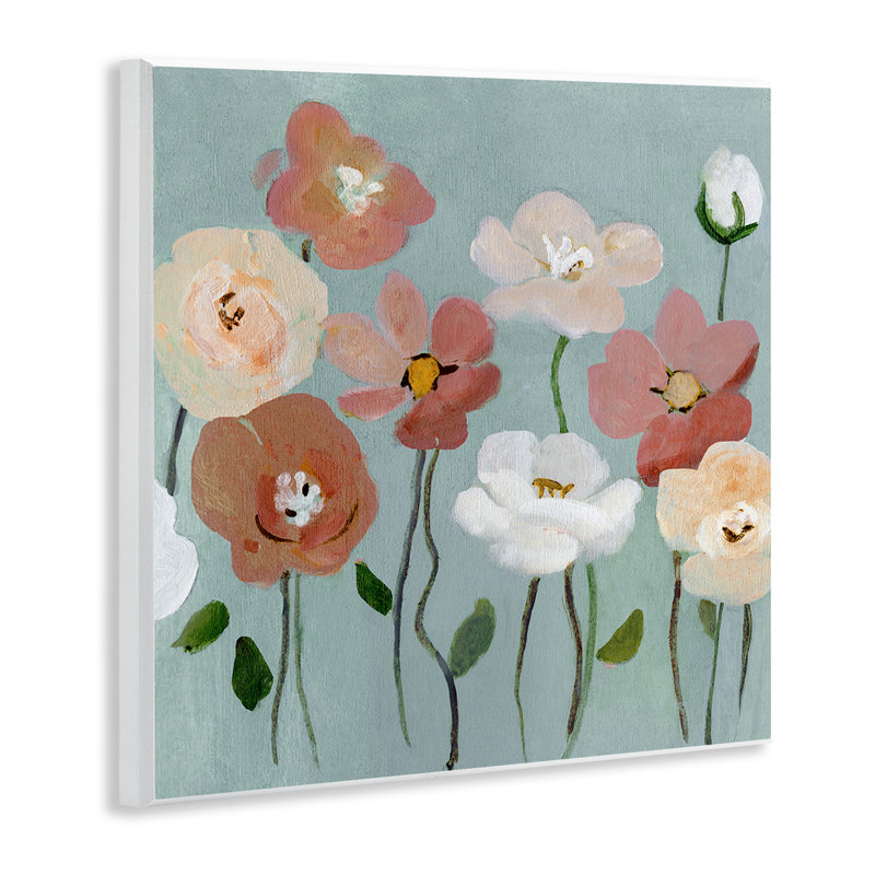 Boho Blooms on Blue, plaque murale, design par Charity Henderson