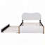 Lit plateforme tapissier avec pieds de support en bois et lit gigogne simple-927803303-927803302