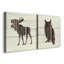 «Woodland Moose», ensemble de 2 reproductions sur toiles tendues-410342337