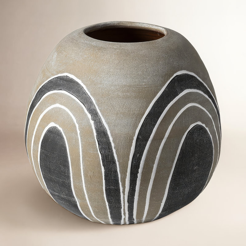 Vase de table en céramique 9,64 "gris / beige Lanier