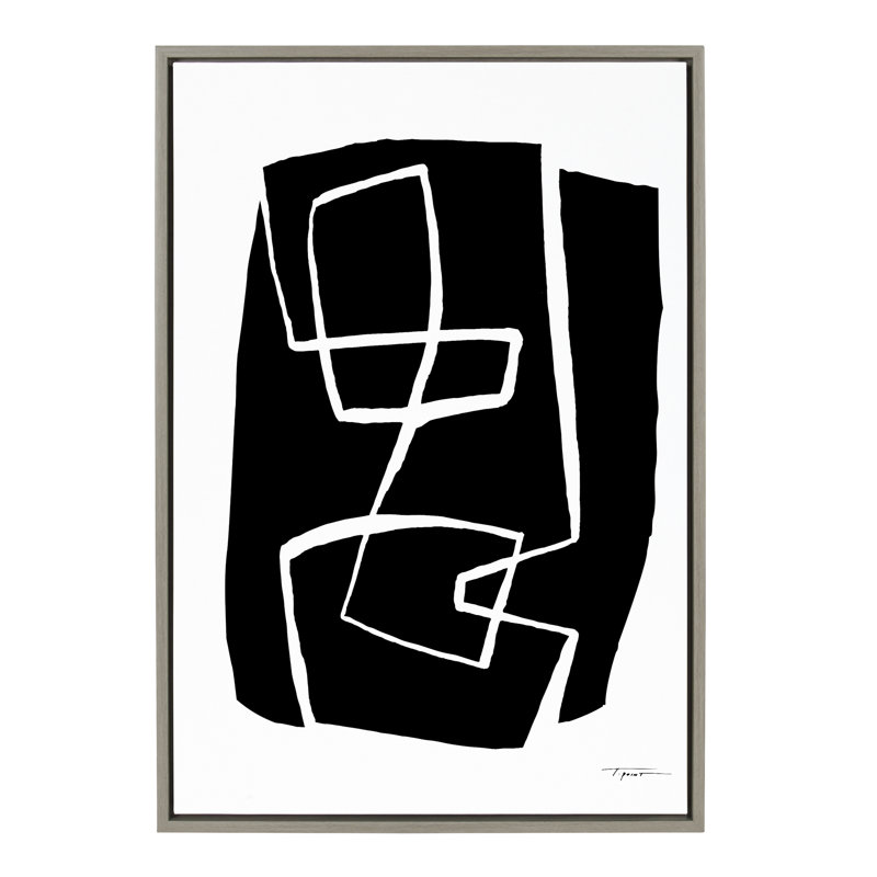 Reproduction d'art moderne sur toile encadrée, "Modern Meeting Forms No 1", H 33 po x l 23 po x P 1,63 po