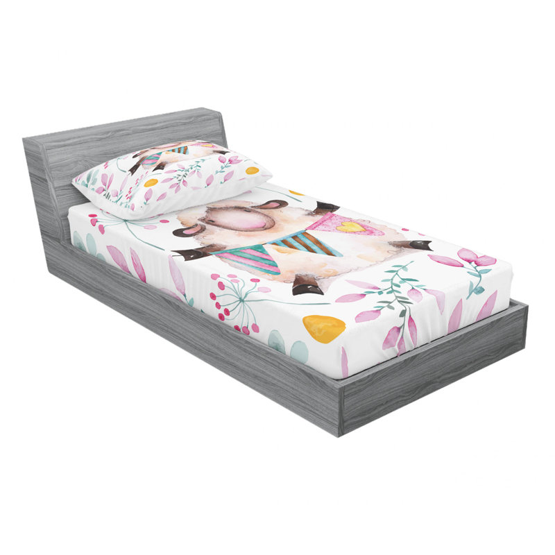 Microfiber Sheet Set, Twin Sheet Set with Fitted Sheet