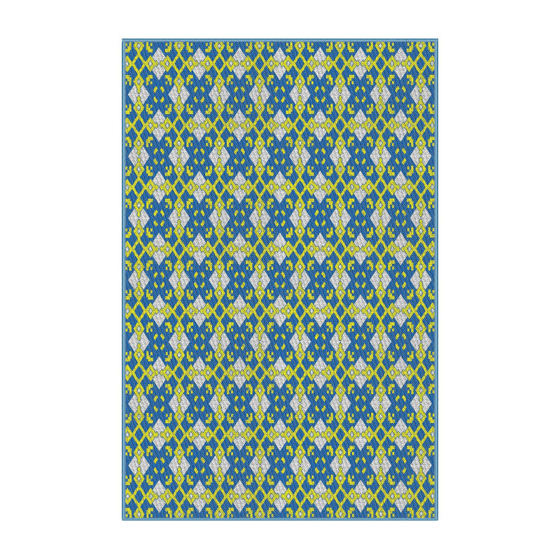 Geometric Indoor Rug, Rectangle 4' x 6'