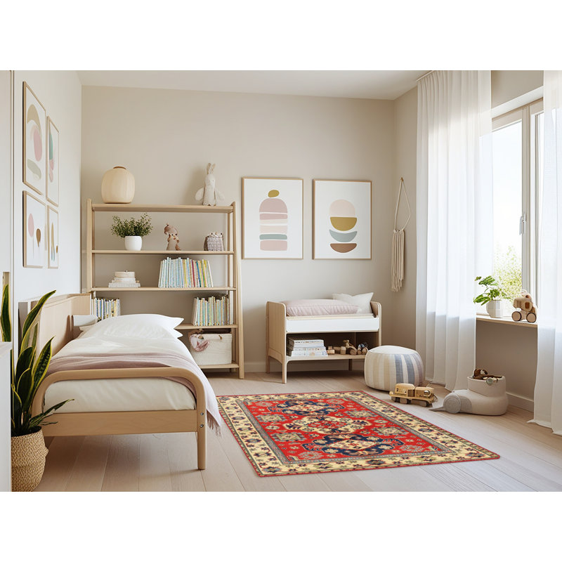 Tapis rouge à motif sud-ouest, Rectangle 4 pi x 6 pi