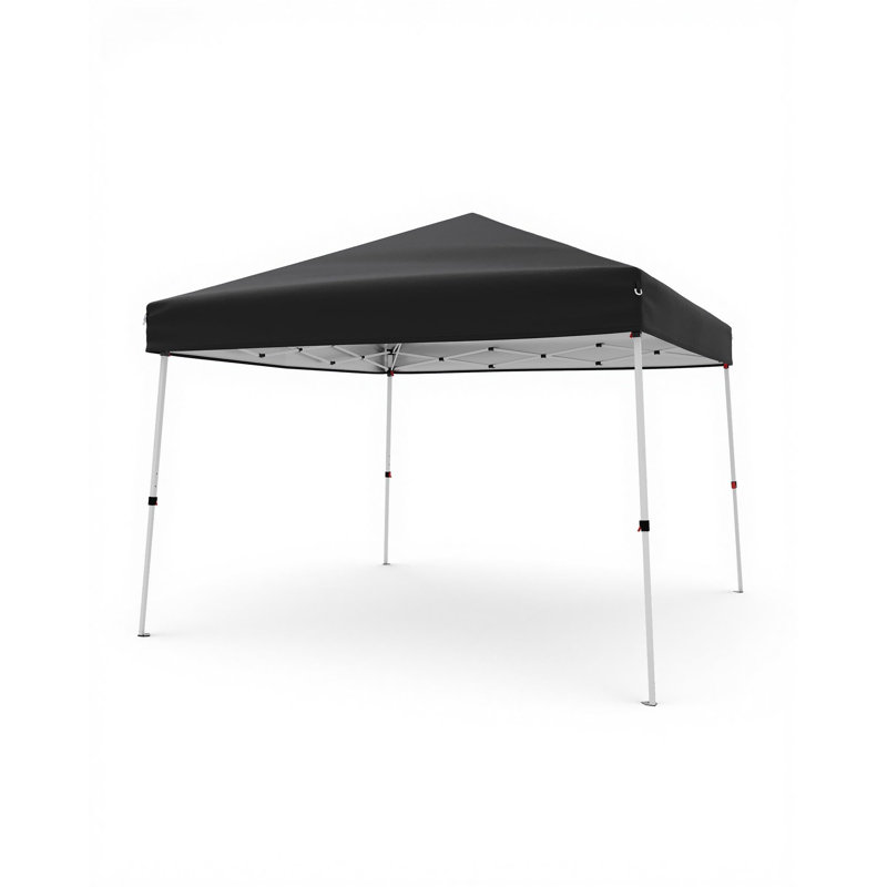 10'x10' Slant Leg Pop Up Canopy Tent, Easy Setup Portable Outdoor Patio Gazebo Shelter with 8'x8' Shade Cover & Carry Bag, Instant Folding Canopy for Backyard, Camping, Events