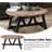 Johana Rustic Farmhouse Coffee Table with Geometric Base, Round French Country Accent Table