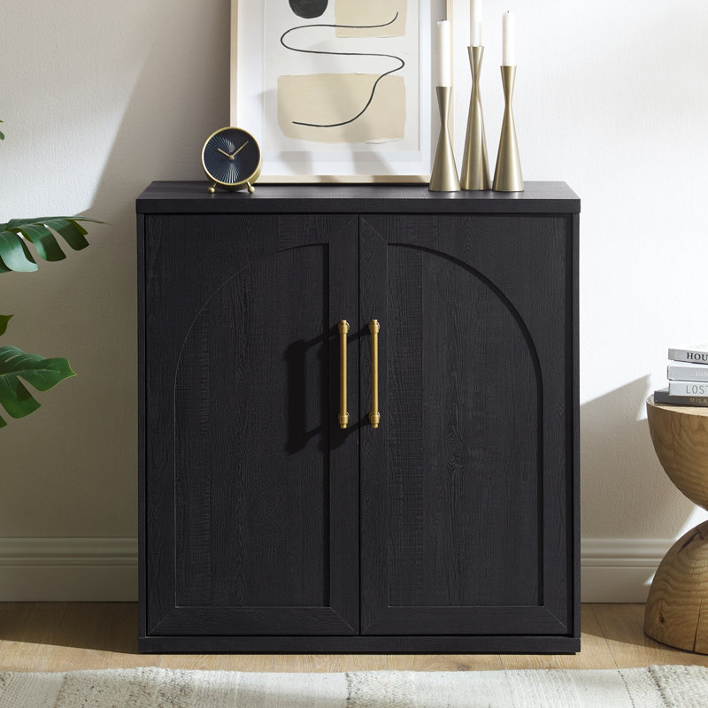 Kitchen Pantry Storage Cabinet, Noir