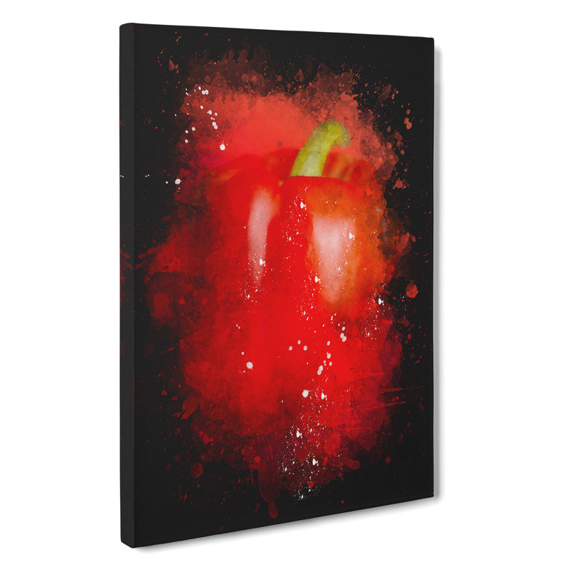 Solo Red Bell Pepper - Wrapped Canvas, 60cm H x 40cm W x 3cm D