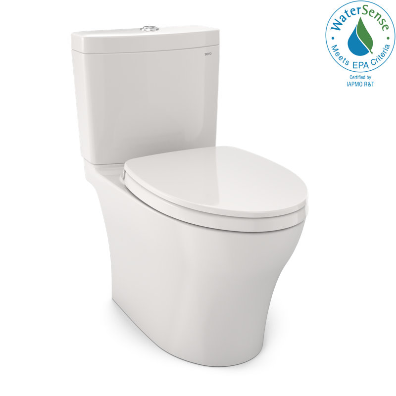 Aquia® Dual-Flush Elongated Two-Piece Toilet with Tornado Flush (Seat Included), Colonial White