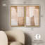 Sere Beige Forms Canvas Print Boho Beige Wall Art Set by Art Remedy, Black Frame, 10 x 15-507835843-507835897