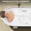 63" Freestanding Solid Surface Bathtub, Luxury Engineered Stone Resin Freestanding Soaking Bathtub With Overflow And Pop-Up Drain For Contemporary Bathroom, Matte White