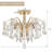 6-Light Unique Crystal Flush Mount