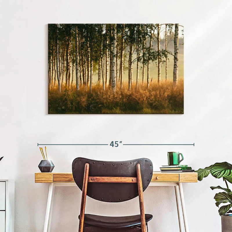 Harnek Grassy Birch Forest, 26" H x 39" W