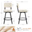 Bronson 26.6" Industrial Swivel Counter Stool with Rectangular Back and Metal Frame-531486207