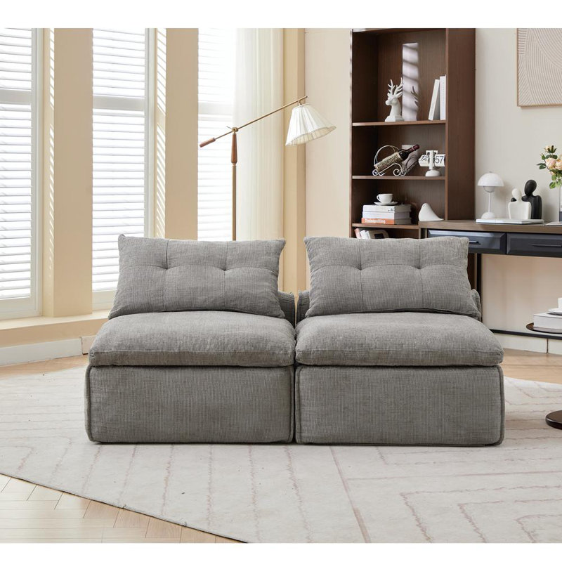 2 Seats Sofa (Light Gray)