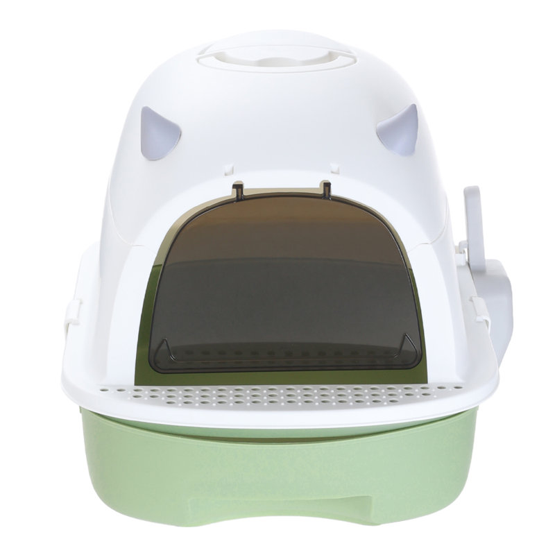 Polyethylene Plastic Litter Box with Scoop, Green