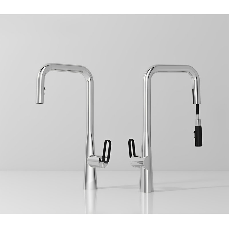 Cancun - Robinet de cuisine de conception moderne avec douchette extractible double